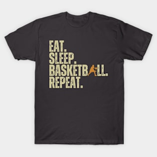 Eat Sleep Basketball Repeat Retro Vintage Boy Kid Men Women T-Shirt